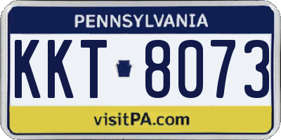 PA license plate KKT8073