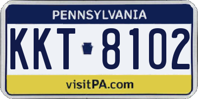 PA license plate KKT8102