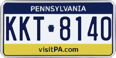 PA license plate KKT8140