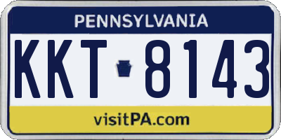 PA license plate KKT8143