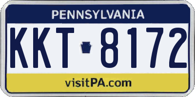 PA license plate KKT8172