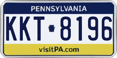 PA license plate KKT8196