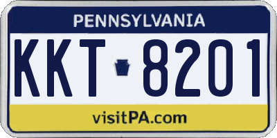 PA license plate KKT8201