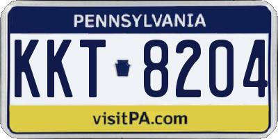 PA license plate KKT8204
