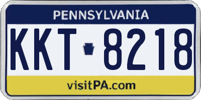 PA license plate KKT8218