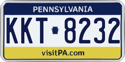 PA license plate KKT8232