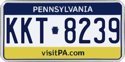 PA license plate KKT8239