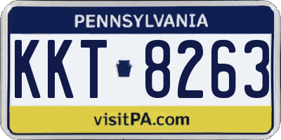 PA license plate KKT8263