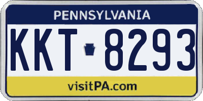 PA license plate KKT8293