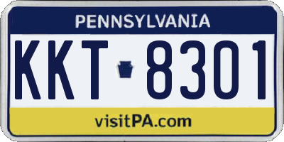 PA license plate KKT8301