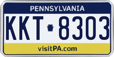 PA license plate KKT8303