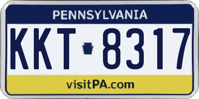 PA license plate KKT8317