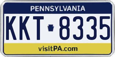 PA license plate KKT8335