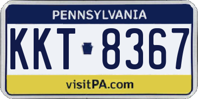 PA license plate KKT8367