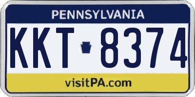 PA license plate KKT8374
