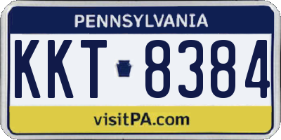 PA license plate KKT8384