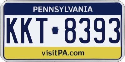 PA license plate KKT8393