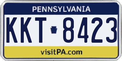 PA license plate KKT8423