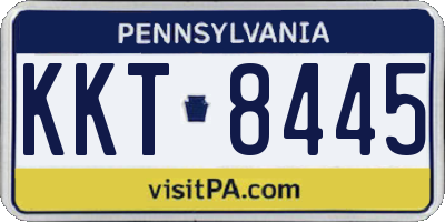 PA license plate KKT8445