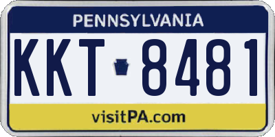 PA license plate KKT8481