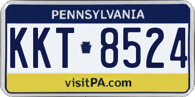 PA license plate KKT8524