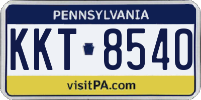 PA license plate KKT8540