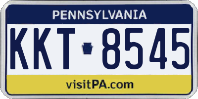 PA license plate KKT8545