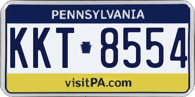 PA license plate KKT8554