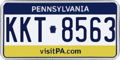 PA license plate KKT8563