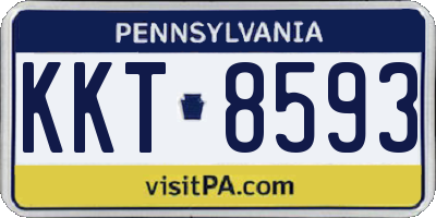 PA license plate KKT8593