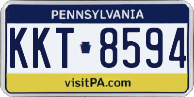 PA license plate KKT8594