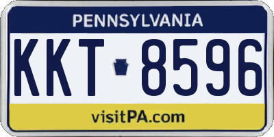 PA license plate KKT8596