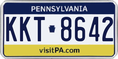 PA license plate KKT8642