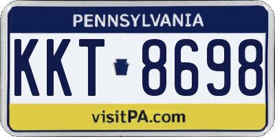 PA license plate KKT8698