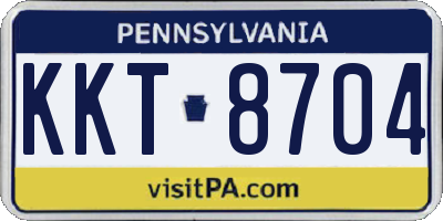 PA license plate KKT8704