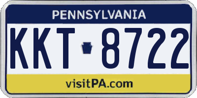 PA license plate KKT8722