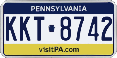 PA license plate KKT8742