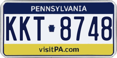 PA license plate KKT8748