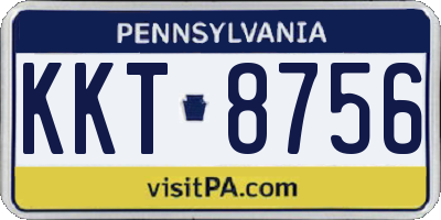 PA license plate KKT8756