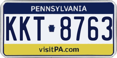 PA license plate KKT8763