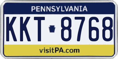 PA license plate KKT8768