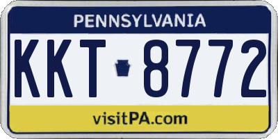 PA license plate KKT8772