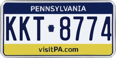 PA license plate KKT8774