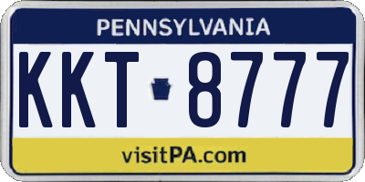 PA license plate KKT8777