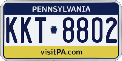 PA license plate KKT8802