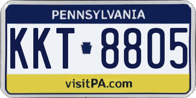 PA license plate KKT8805