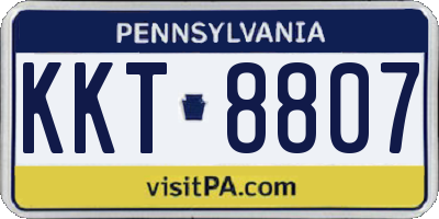 PA license plate KKT8807