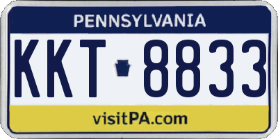 PA license plate KKT8833