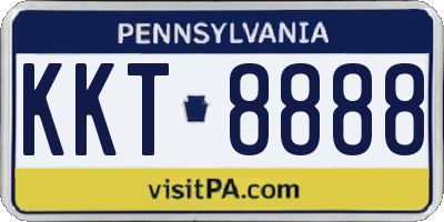 PA license plate KKT8888