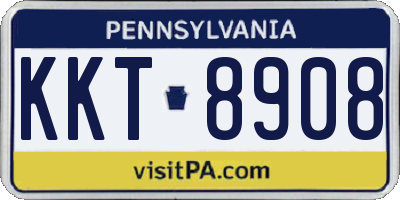 PA license plate KKT8908